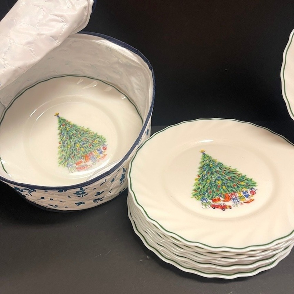 Set of 12 Bread Plates Noel by Salem Porcelle Vintage 1980's - Picture 7 of 7